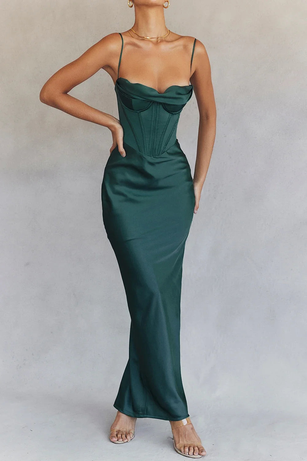 Selene - Bodycon Satin Dress