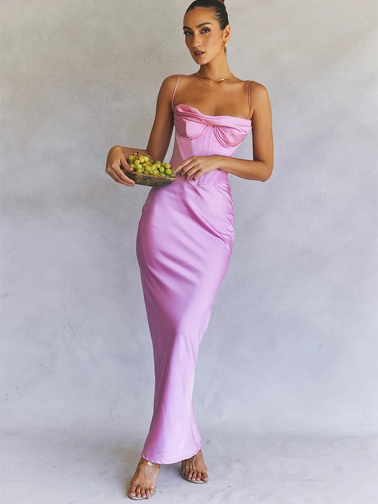 Selene - Bodycon Satin Dress
